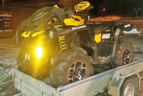 Can Am Outlander 650 XMR stulen norr om Bergsjö